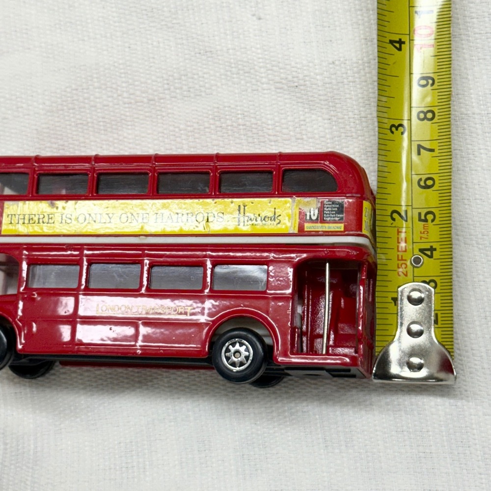 Zyll Models London Transport Double Decker Bus Harrods Red Diecast Model Toy - Picture 4 of 16